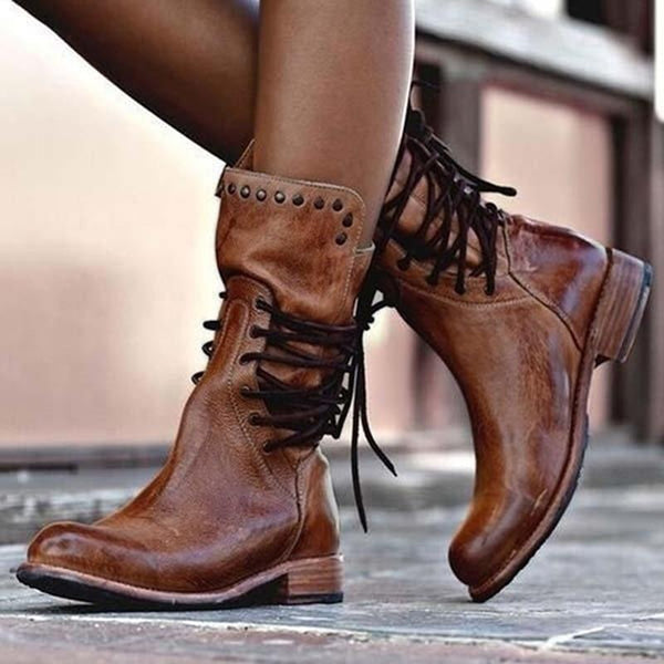 Ciss | Bottines Vintage à Lacets