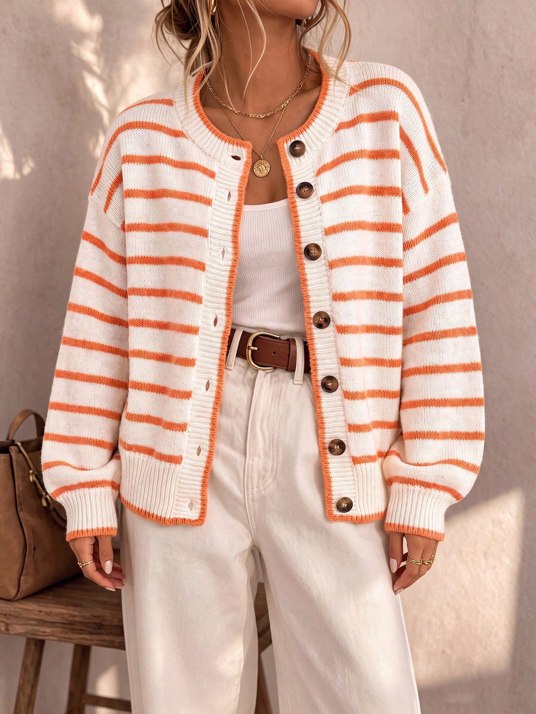 Mabel | Cardigan Rayé en Maille