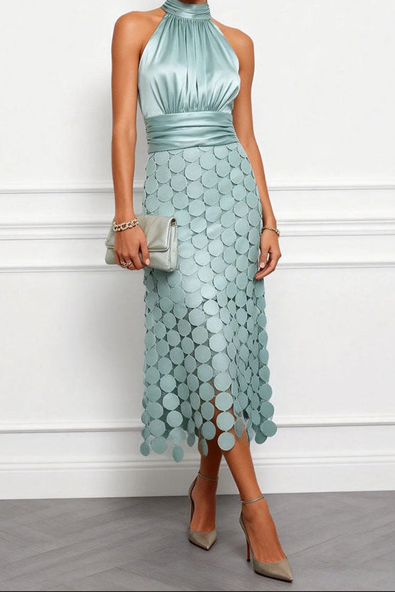 Céline | Robe Midi Élégante de Cérémonie