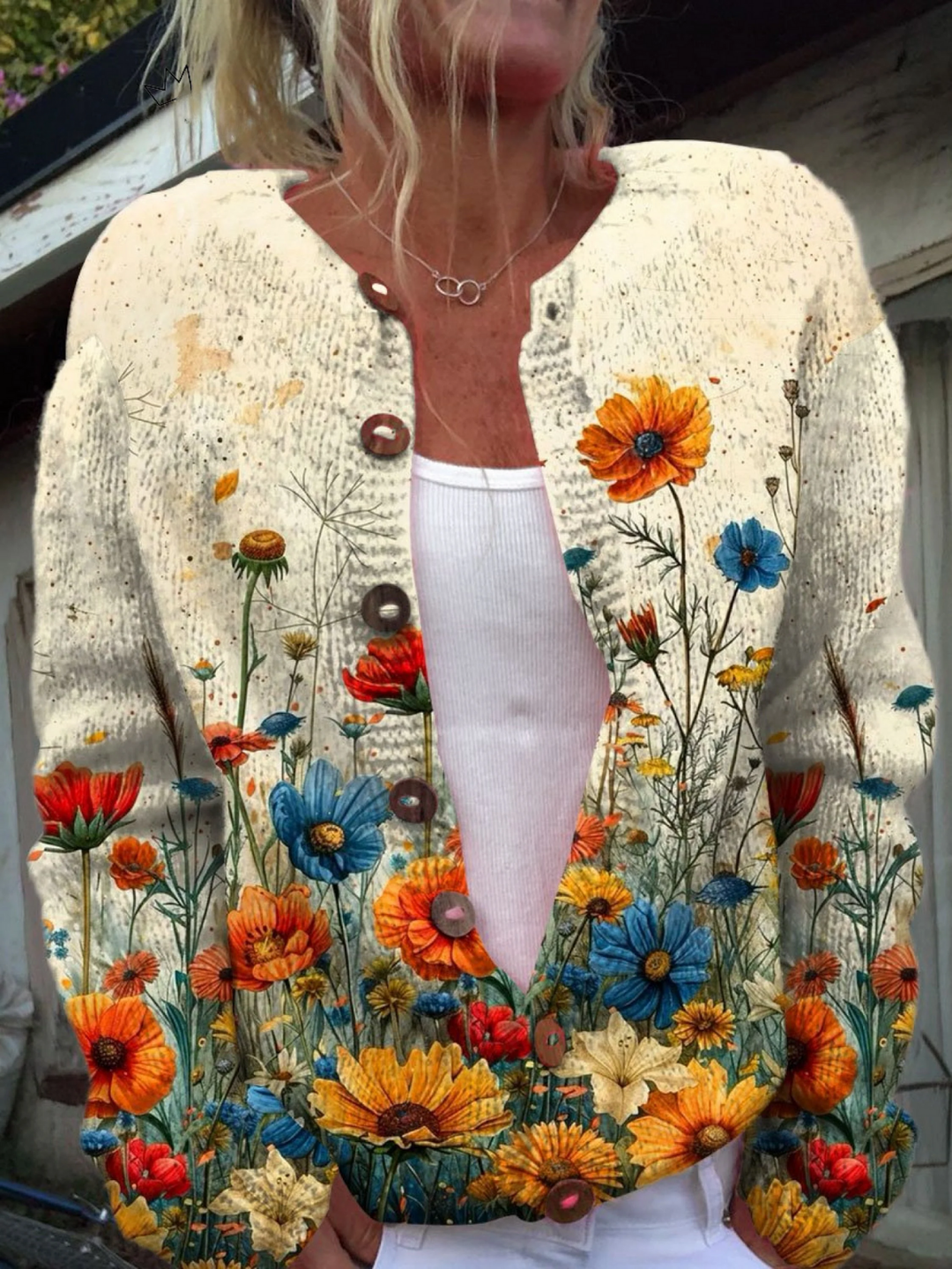 Tansy | Cardigan Vintage Fleuri Élégant