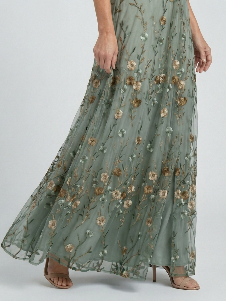 Maison Élise | Robe Maxi Halter Bloom Flow Selora