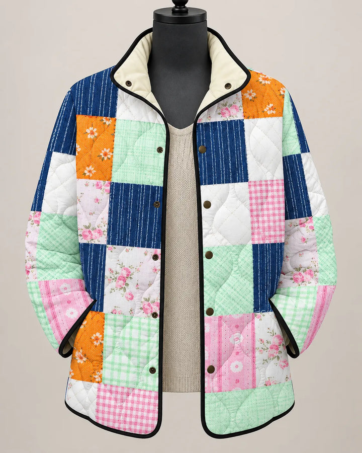 Mirelle | Veste Matelassée Patchwork Colorée