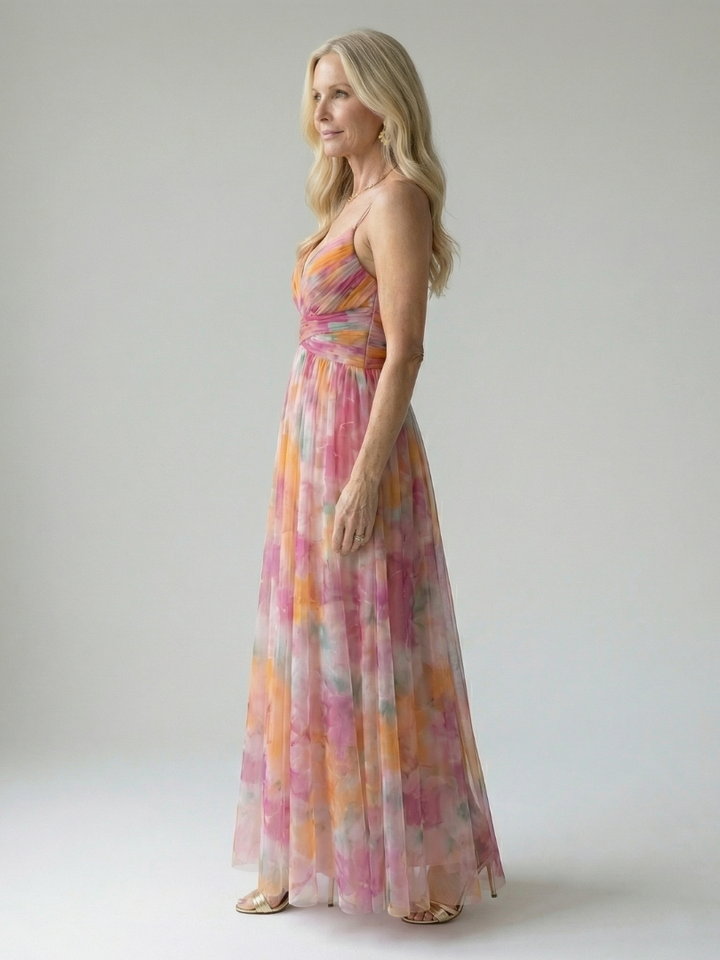 Maison Élise | Robe Maxi à Enveloppe Douce Isel