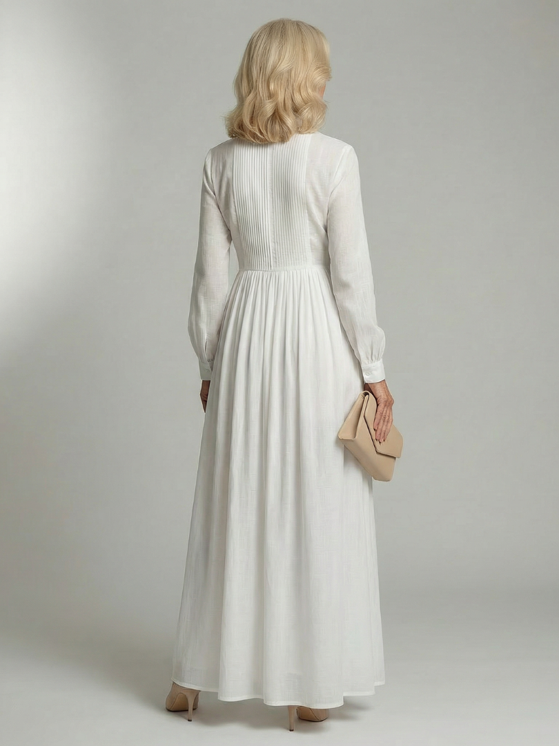 Lioren | Robe Longue Fluide Boutonnée