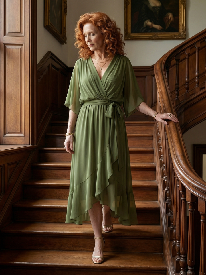 Maison Élise | Robe Midi Drapée Elric