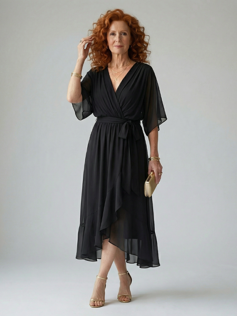 Maison Élise | Robe Midi Drapée Elric
