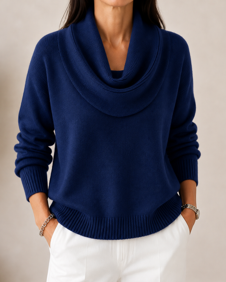 Caralina | Pull en Maille Élégant à Col Bénitier