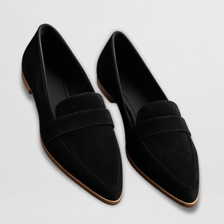Élodie – Mocassins Plats en Suédine Souple