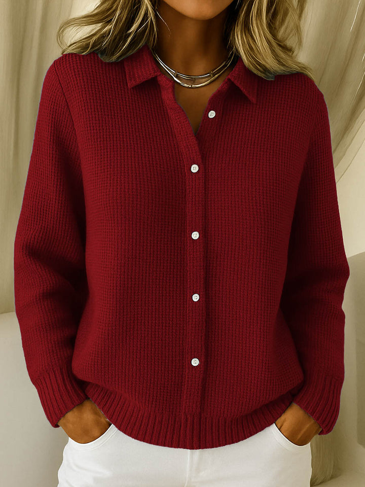 Cardigan Boutonné en Maille Douce | Manches Longues Classiques