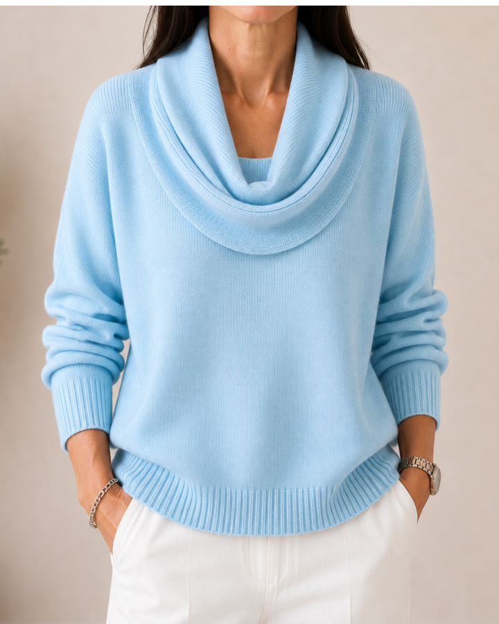 Caralina | Pull en Maille Élégant à Col Bénitier