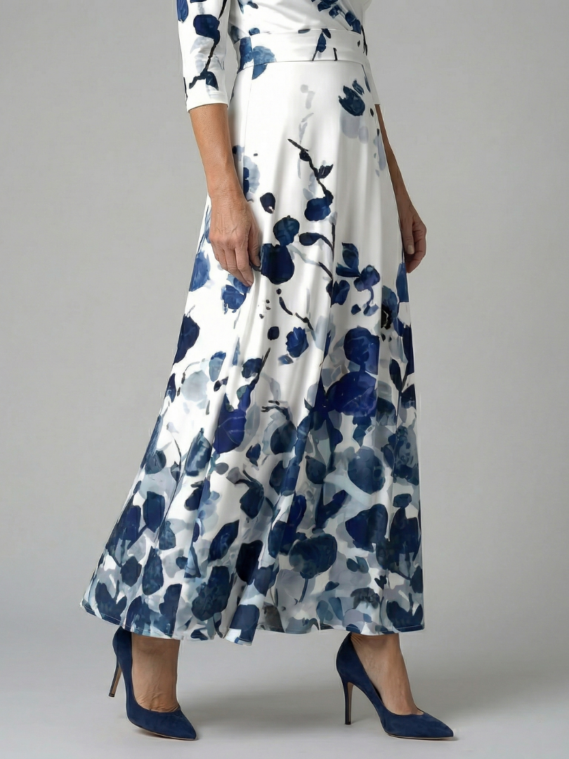 Maison Élise | Robe Midi Croisée à Col Celine
