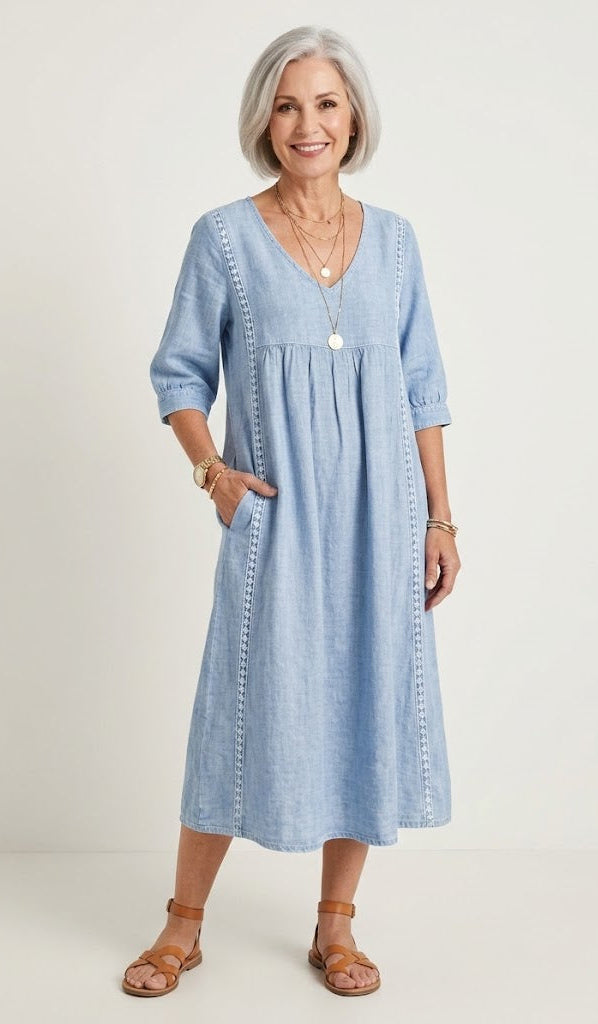 Juliette | Robe Longue Trapèze Élégante