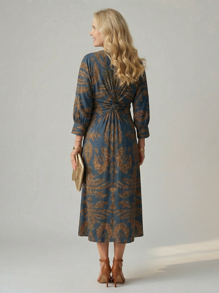 Maison Élise | Robe Midi Wrap Naturelle Lune