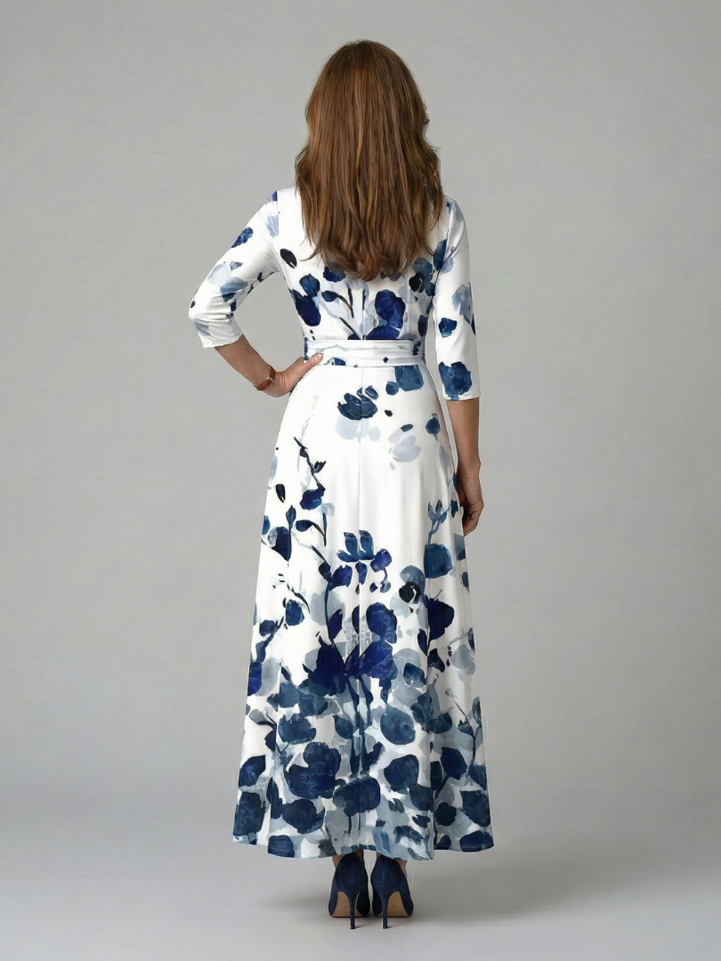 Maison Élise | Robe Midi Croisée à Col Celine