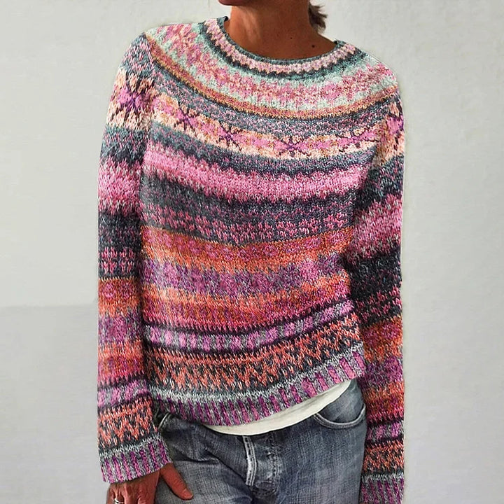 Pull Maille Chinée Rose Élina