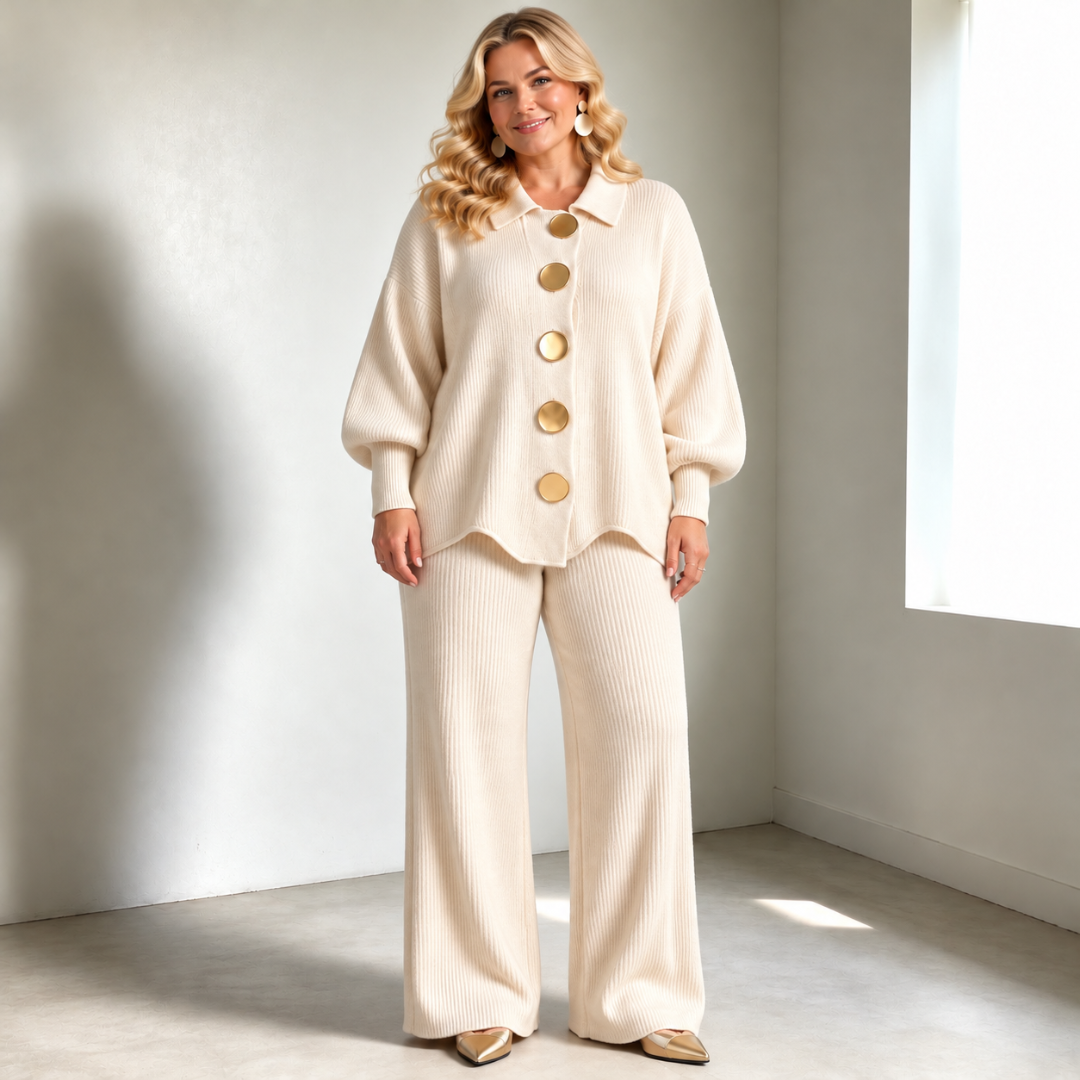Connie | Ensemble Pantalon en Maille Couvrant le Ventre
