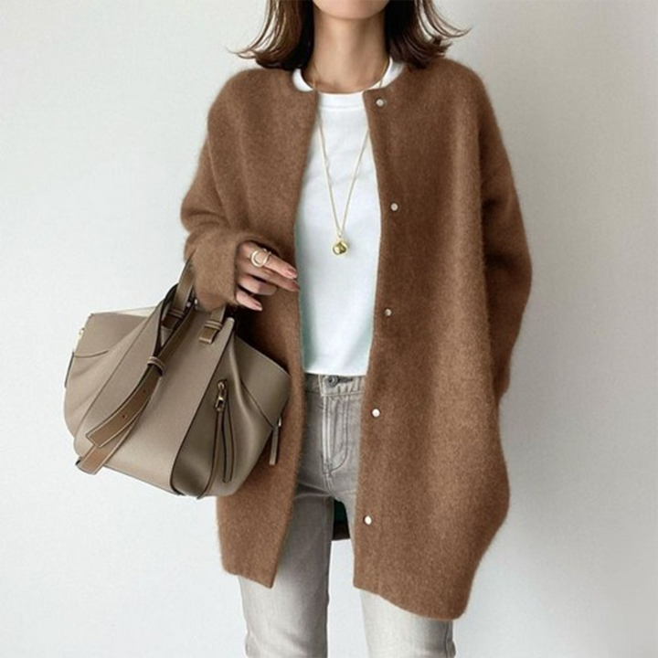 Cardigan Long Sans Col Léa