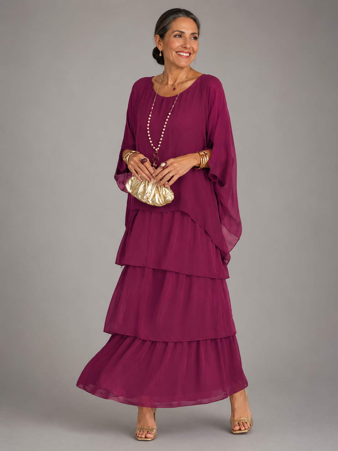 Lara | Robe Longue Fluide et Élégante