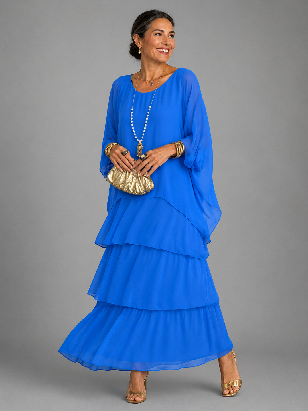 Lara | Robe Longue Fluide et Élégante
