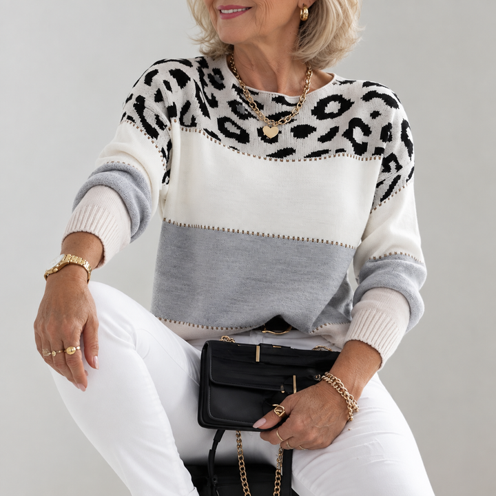 Pull Maille Imprimé Léopard Margot