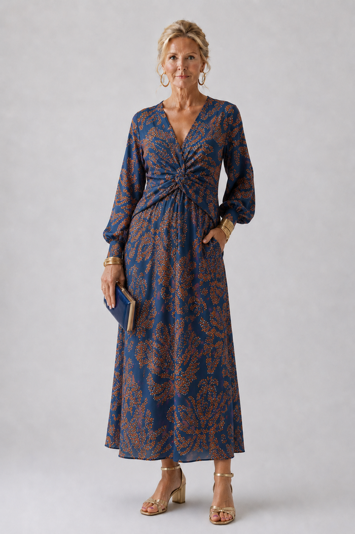 Dineke | Robe Fleurie à Manches Longues