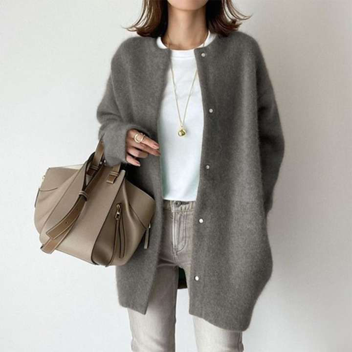 Cardigan Long Sans Col Léa
