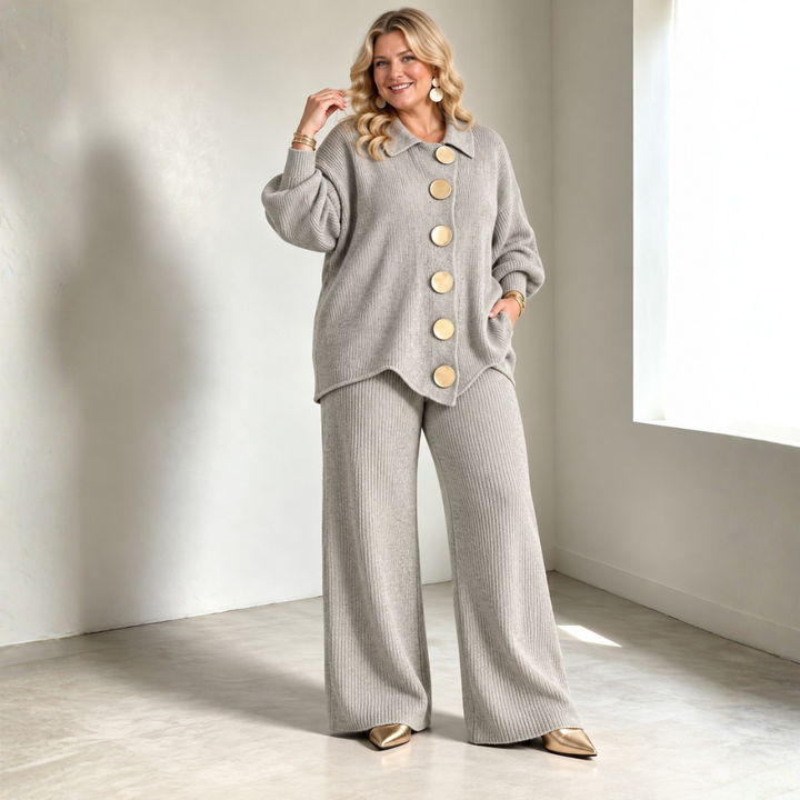 Connie | Ensemble Pantalon en Maille Couvrant le Ventre
