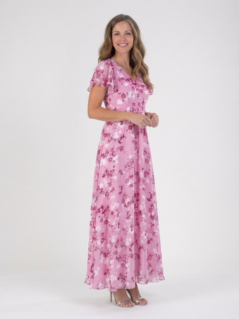 Ismeria | Robe Longue Fleurie en Mousseline