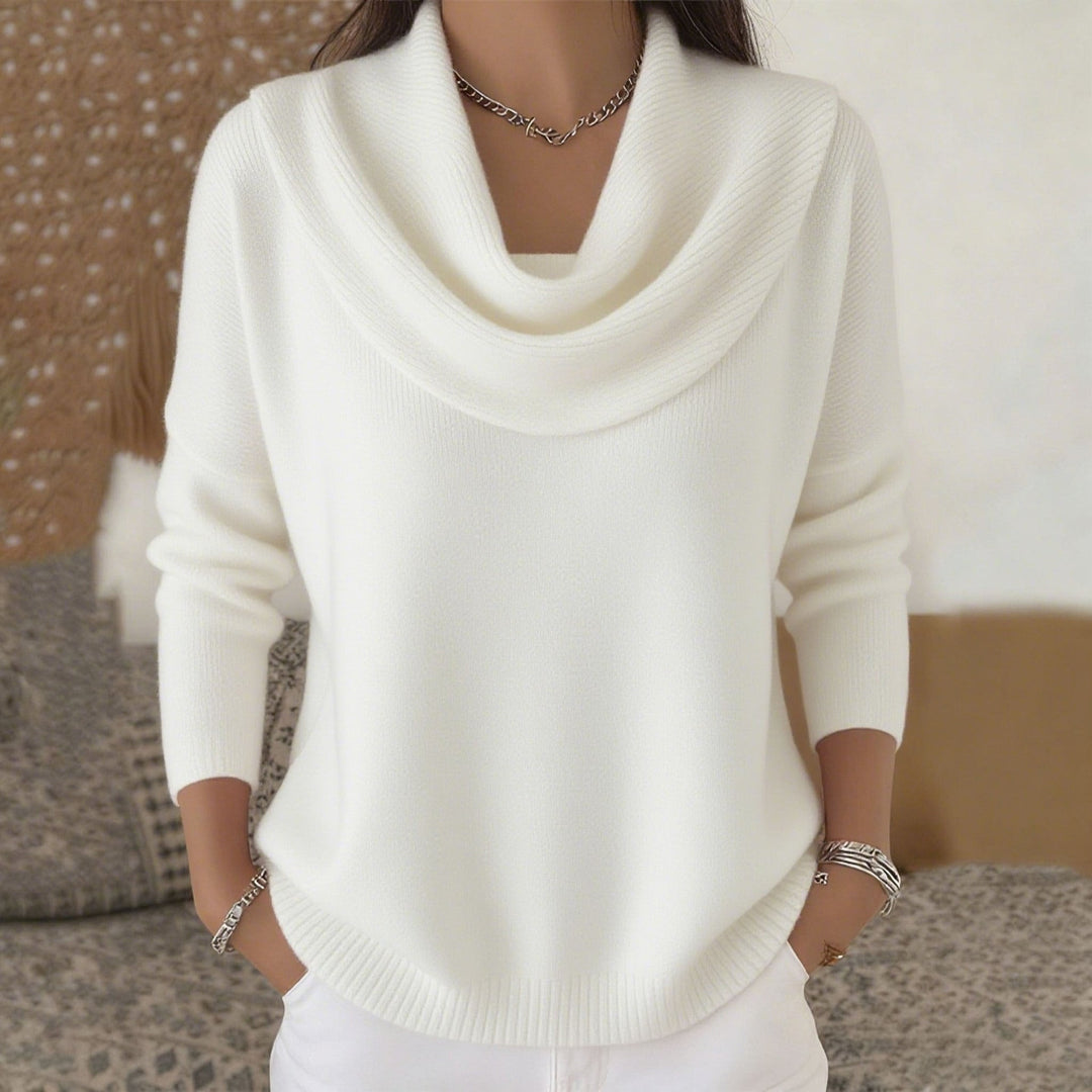 Barbara | Pull à Col Bénitier Drapé