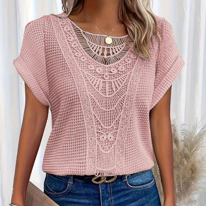 Haut en Maille Dentelle Sandrine
