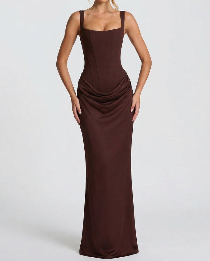 Sienna | Robe Longue Corset Élégante