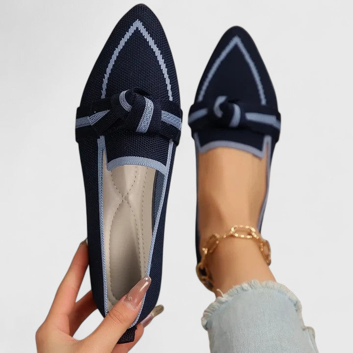 Marceline – Mocassins Plats Confort à Nœud Tressé