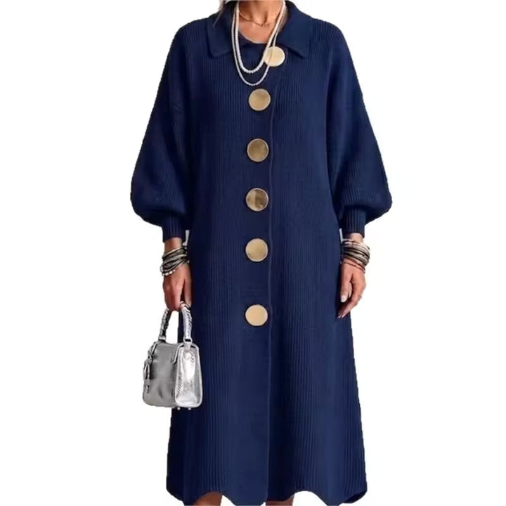 Clarie | Robe Longue Boutonnée Couvrant le Ventre