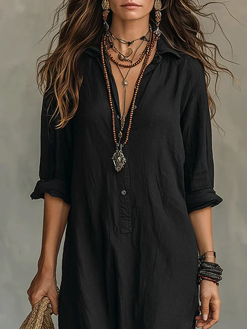 Stevie | Robe Chemise Longue