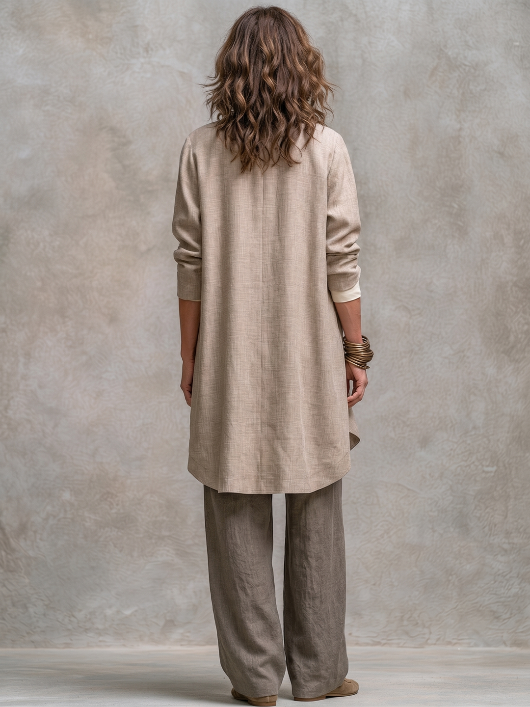 Eliana | Ensemble Tailleur Trois Pièces à Jambes Larges