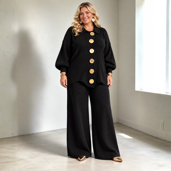 Connie | Ensemble Pantalon en Maille Couvrant le Ventre