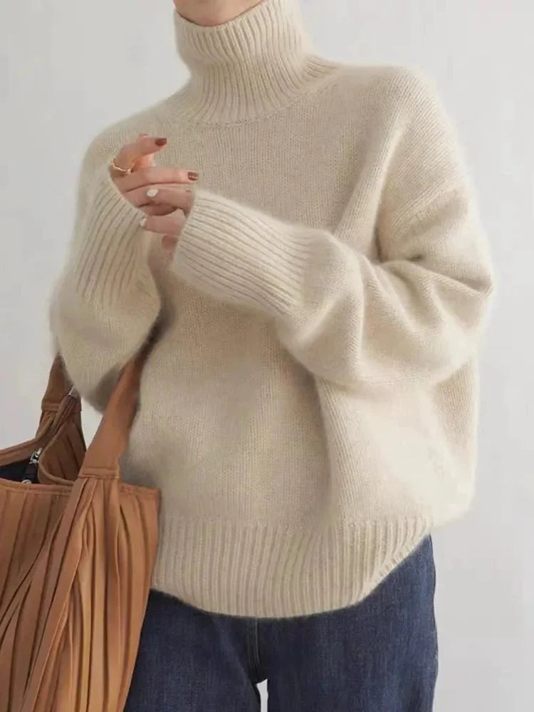 Maria | Pull Décontracté à Col Roulé
