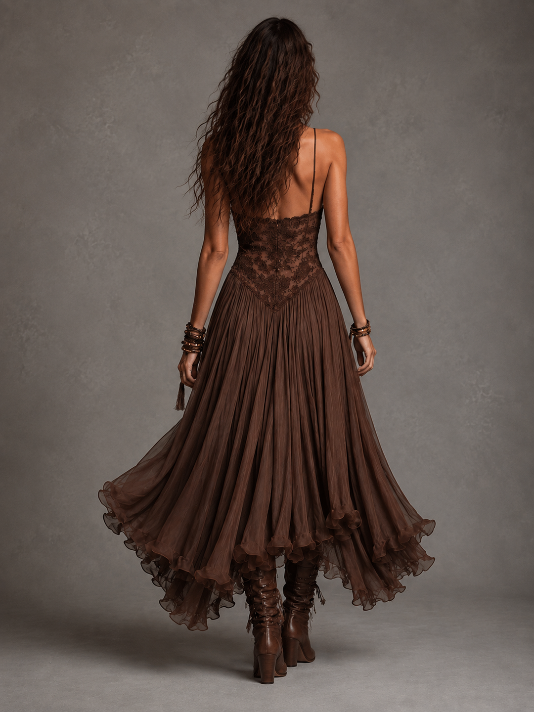 Olivia | Robe Longue Corset en Dentelle