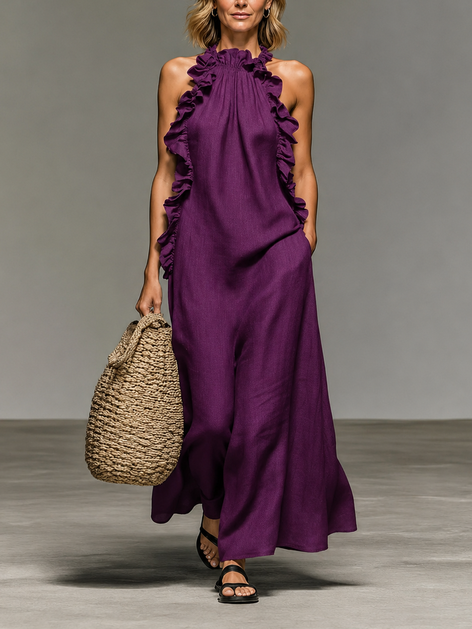 Emma | Robe Longue à Volants Délicats