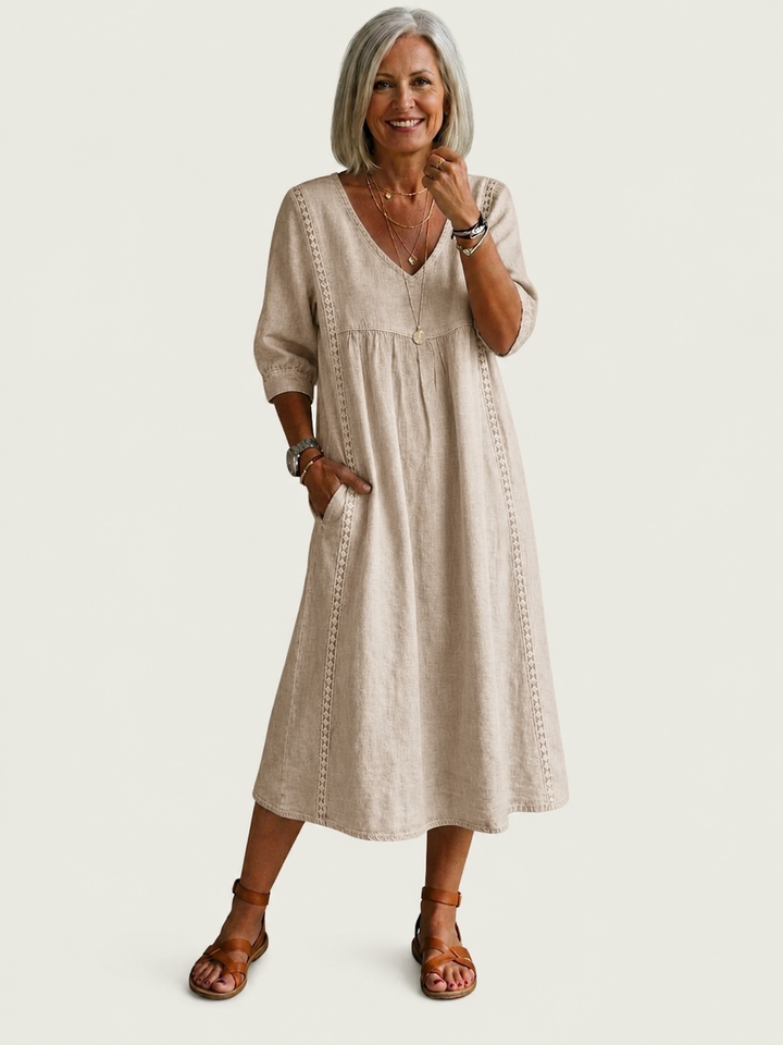 Juliette | Robe Longue Trapèze Élégante