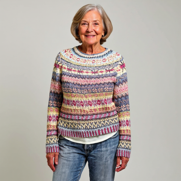 Pull Maille Rayures Pastel Nicole