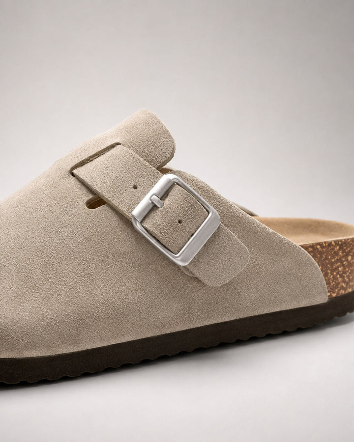 KASSEL™ | Sabots en daim avec semelle intérieure souple haut de gamme