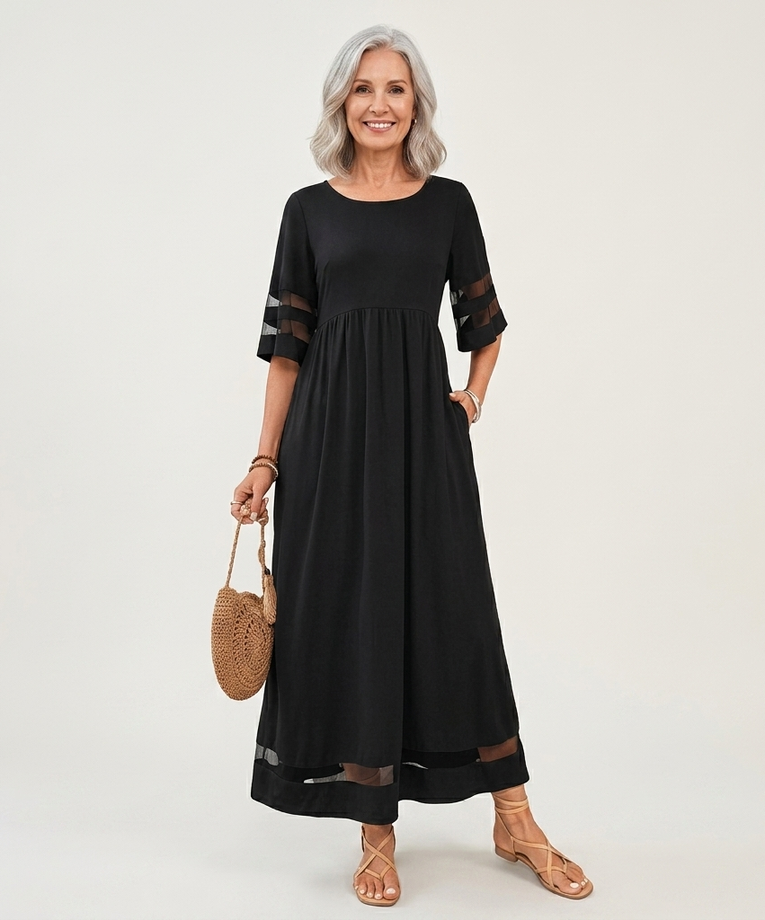Aubrey | Robe Midi Flatteuse Effet Ventre Plat