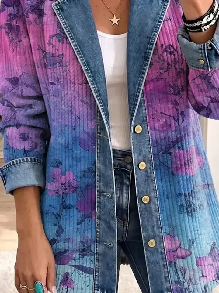 Evelyn | Veste Rétro Fleurie Artistique