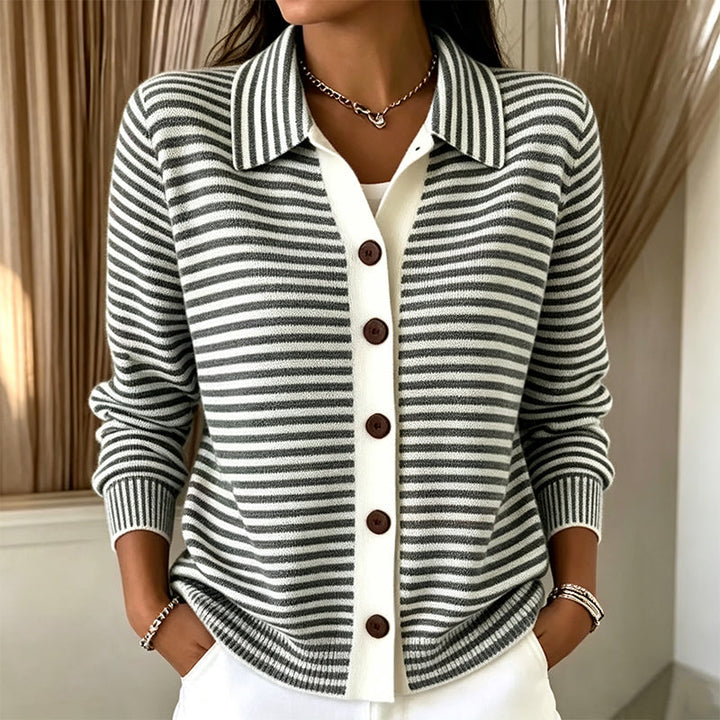 Wren | Cardigan Rayé en Maille
