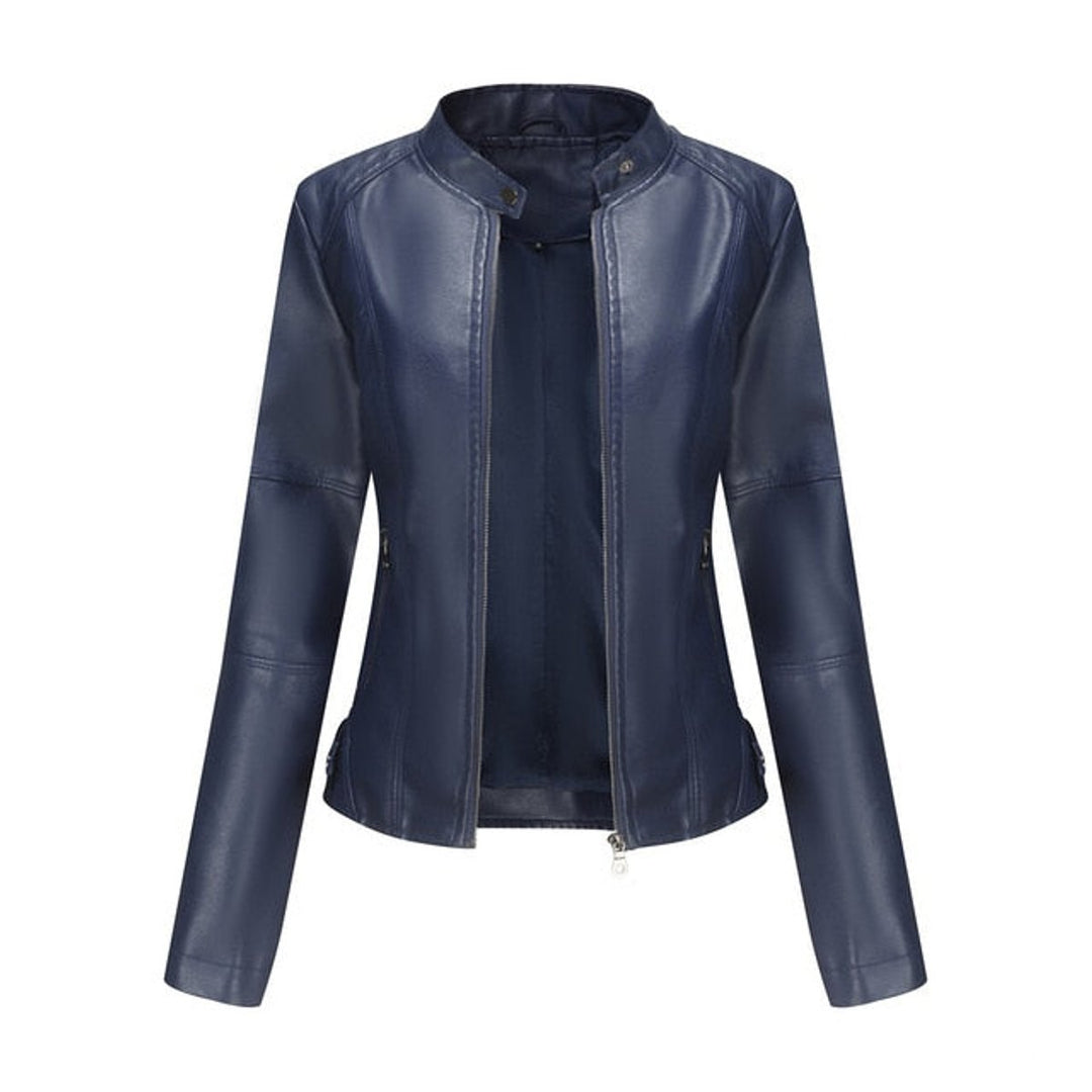 Helen | Veste Motarde Raffinée à Col Montant