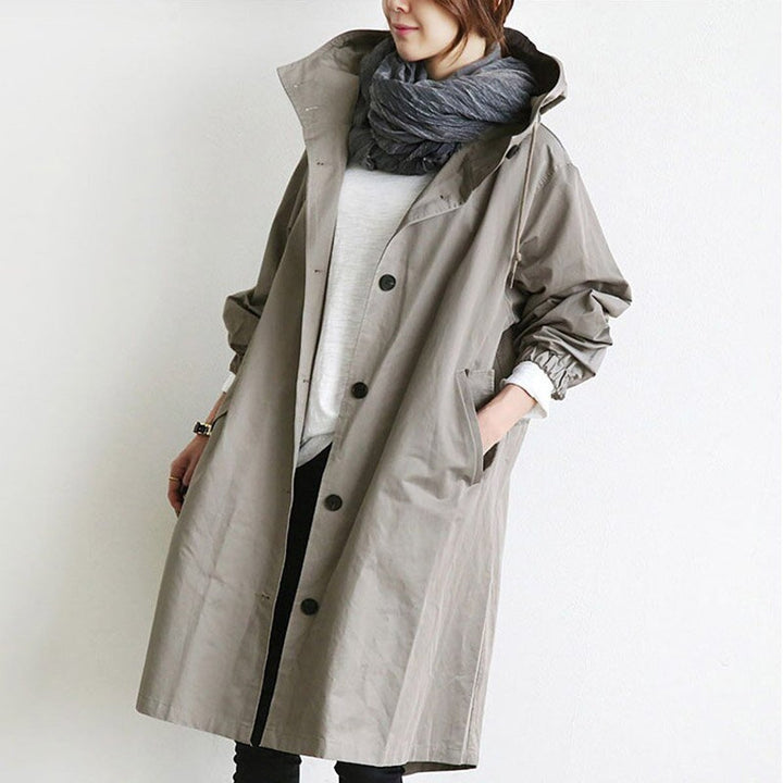 Maisie | Manteau Oversize à Capuche Boutonné