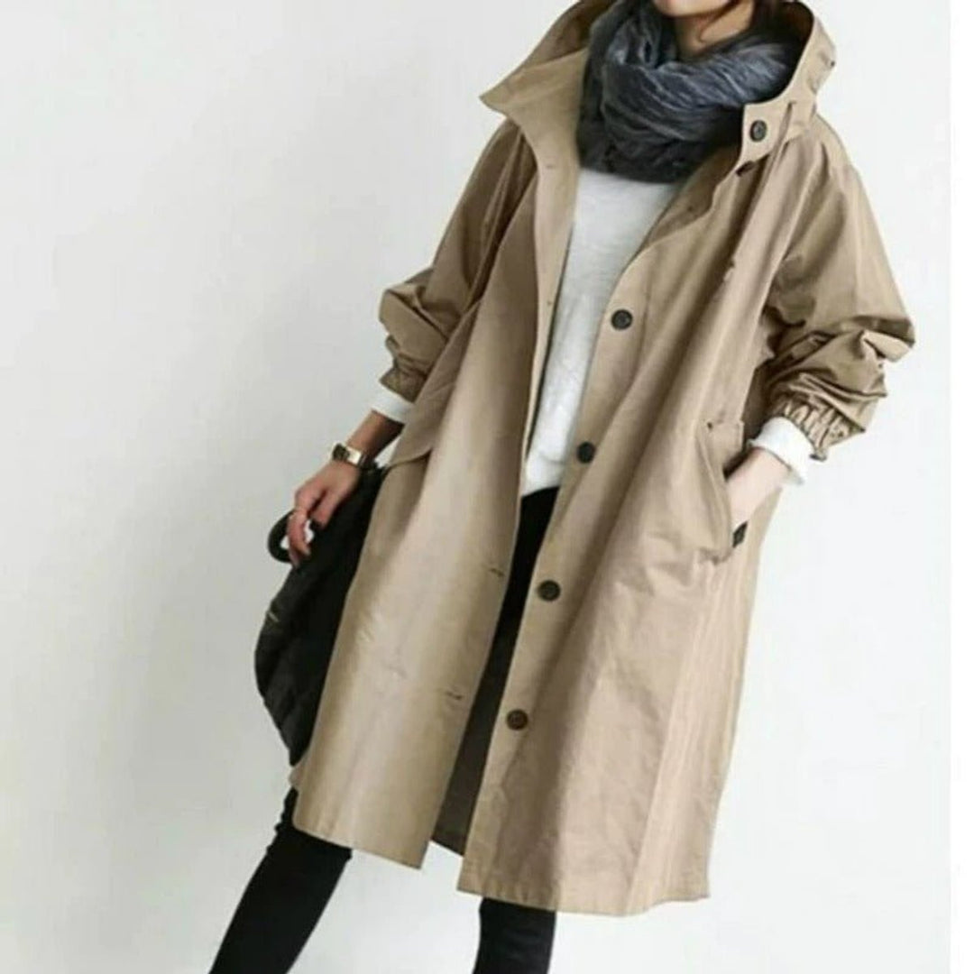 Maisie | Manteau Oversize à Capuche Boutonné