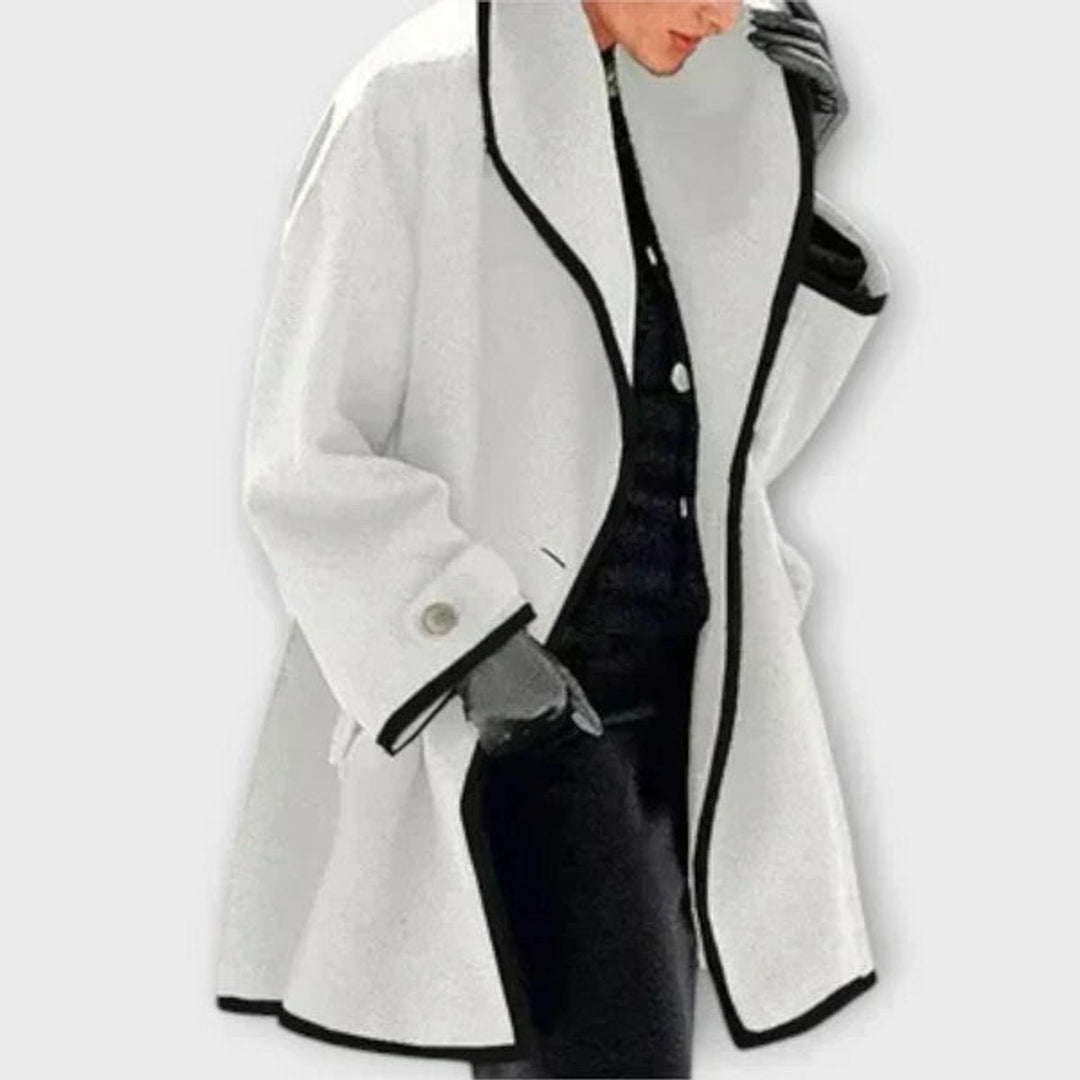 Flora | Manteau Oversize à Bordure Contrastée