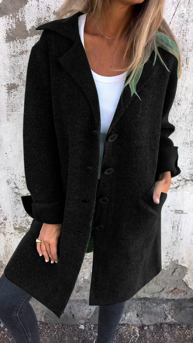 Lucille | Manteau Long Décontracté à Revers